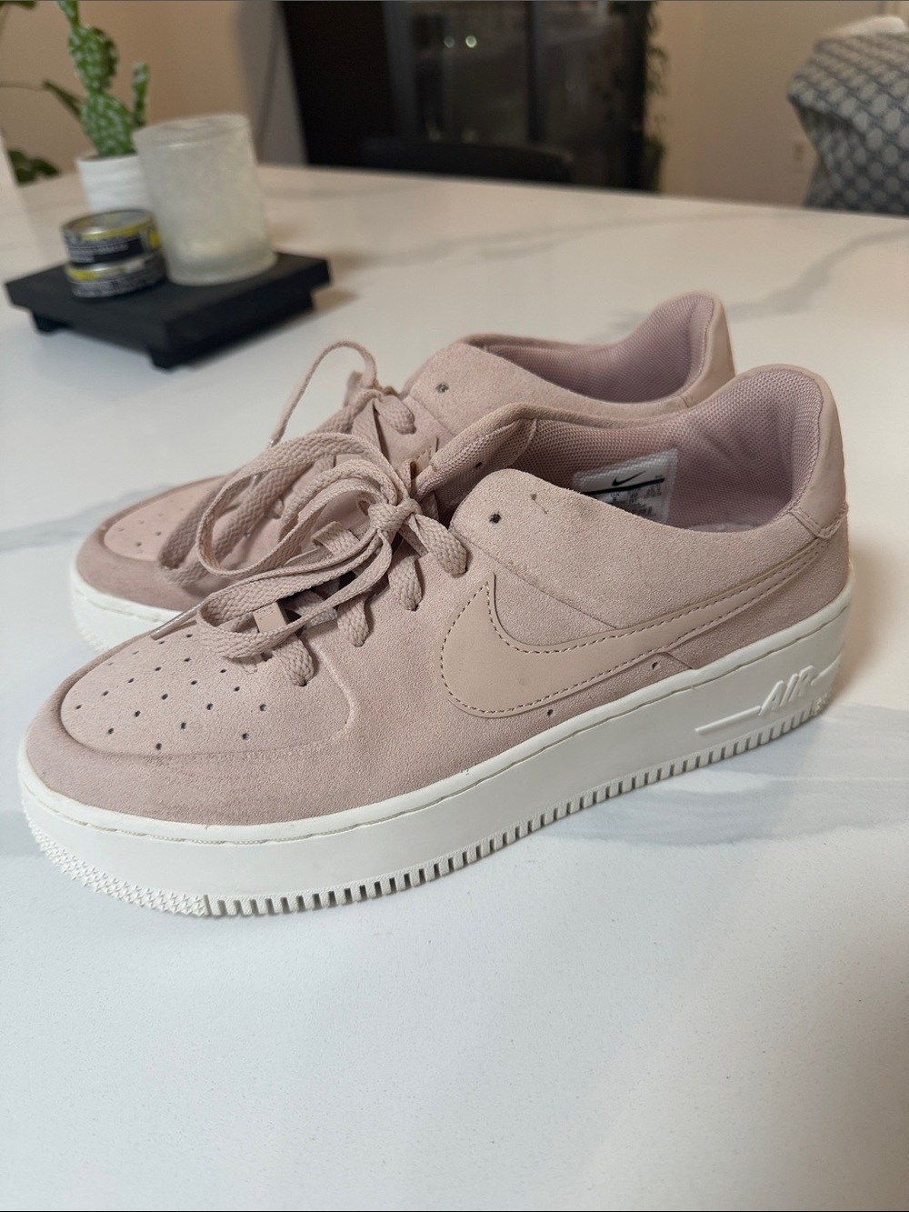Nike Women's Low-Top Platform Sneakers in Blush Pink